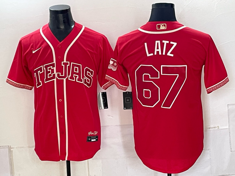 Men Texas Rangers #67 Latz red Nike 2026 MLB Jersey 092402->texas rangers->MLB Jersey